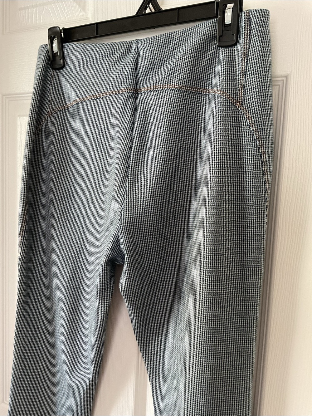 Lyssé New York Houndstooth Stretch Ankle Pants Blue Gray Size L NWT - Picture 5 of 12